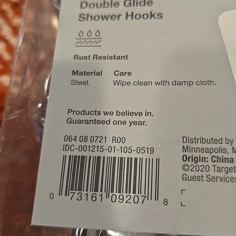 ❤️10/$40 New Brown Finish Double Glide Shower Hooks